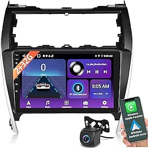 Toyota Camry Radio 2012 2013 2014 with DSP Wireless Apple Carplay and Android Auto 2GB+32GB Android 11 Car Stereo 10.1 inch GPS Navigation WiFi Mirror Link + AHD Backup Camera and Mic