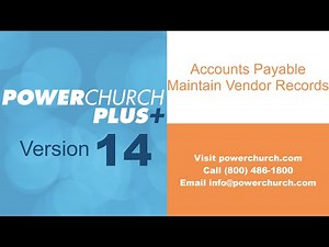 Version 14 - Maintain Vendor Records updates
