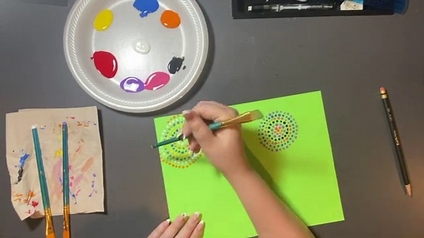 Q-tip Dot Day - 5th Grade Art