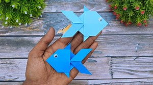 10K views · 62 reactions | How to make easy and simple paper fish step by step - Origami art and crafts - Paper craft ideas #Crafts #OrigamiFish #OrigamiIdeas | Entertaining Arts | Facebook