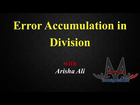 Error Accumulation in Division with Proof | Loss of Significance in Numerical Methods