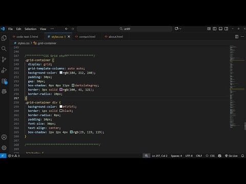 Web Programming - Unit 9 - Lecture/Demo - CSS Grid, shadows, more forms - Fall 2025