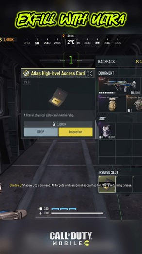 ATLAS HIGH LEVEL ACCESS CARD ULTRA EXFILL DMZ #callofdutymobile #dmz