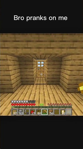 Bro pranks on me #minecraft #gaming