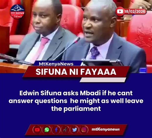 Edwin Sifuna Challenges Mbadi in Parliament