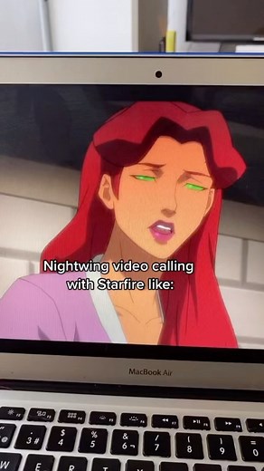 Charlie Castle on Instagram: "Me too Grayson, me too😩😮‍💨🔥 The fact that this was his actual reaction in the movie tho😂😳 . #nightwing #starfire #dccomics #funny #instagramreels #reels #explore #koriandr #dickgrayson #dc #comics #dccosplay #trend"