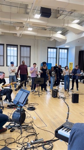 Looking back at sitzprobe day as the company of Little Shop of Horrors begins performances TONIGHT in the Wolf Theatre! 🎤✨ Spy any of your favs in the rehearsal room? 👀 | Denver Center for the Performing Arts