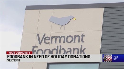 Vermont foodbank sees rising demand ahead of Thanksgiving