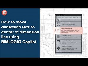 How to center dimension text on lines in Revit using BIMLOGIQ Copilot