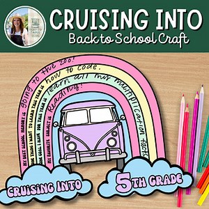 All About Me Craft 5th Grade - Back to School Groovy Printable Writing Activity
