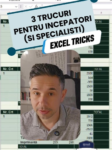 📌 3 trucuri simple, dar geniale – pentru începători și experți deopotrivă: Vrei să inserezi 3 coloane? Nu le adaugi una câte una. Selectezi 3 coloane → clic dreapta → Insert. Gata. Vrei SUM pe mai multe tabele simultan? Selectezi zonele, apoi Alt =. Excel pune sumele unde trebuie, fără formule manuale. Vrei o listă crescătoare fără să scrii 1 și 2? Scrii doar un număr, apoi Ctrl Drag – și îți generează 2, 3, 4… automat. 🔧 Sunt detalii mici, dar fac diferență mare în viteză și claritate. 💬 Com