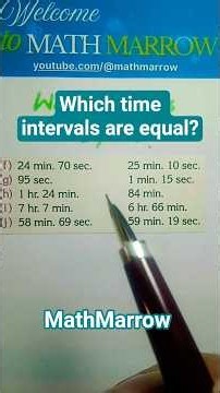 How to know which two given time intervals are equal @MathMarrow