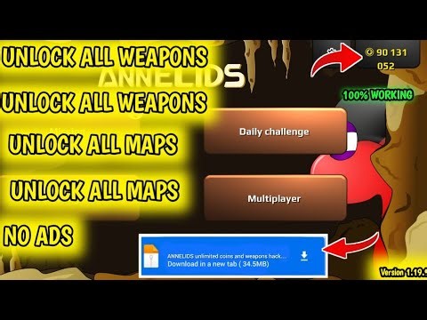 Annelids Mod apk 💀 Unlimited Coins and gems & unlock all Weapons v1.119.9#annelids 