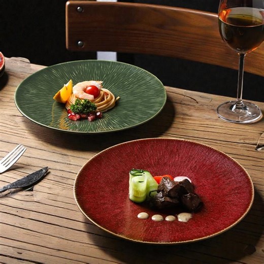 Red Ceramic Dinner Plate Handmade Stoneware Serving Plate Modern Tableware Home Decor Gift for Christmas Lunar New Year Valentines - Etsy