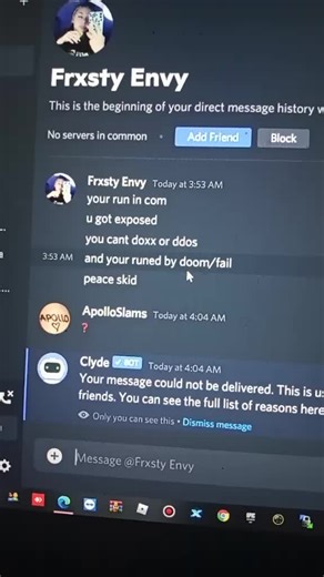 this is the same kid who said my dox was on doxbin lmao but then he blocks me like is this all u tik tok kids do🤦