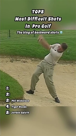 Top5 most difficult shots in pro golf #golf #pgatour #golfswing #golfshorts #golfshot