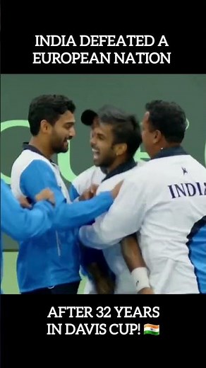 Historic moment! India beats a European nation on European soil after 32 years in Davis Cup 🔥