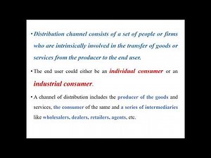 Service Marketing: Lecture 25 Distribution introduction