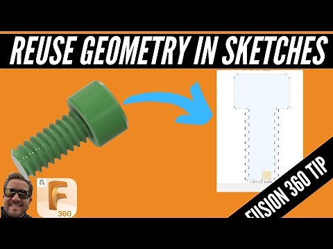 How To Reuse Geometry For Sketches (Fusion 360 Project Sketch)