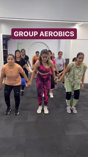 290K views · 9.7K reactions | Group Aerobics at Fitness with urvi | Urvi Parwani | Facebook