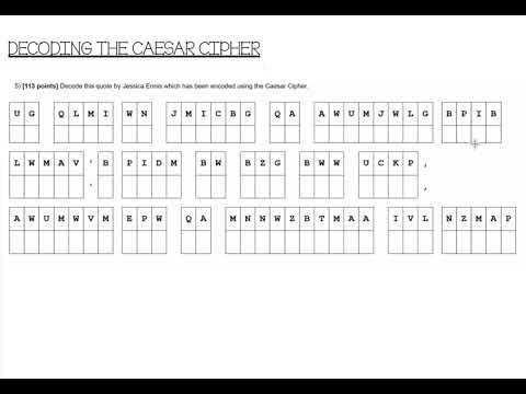How to decode the CAESAR cipher