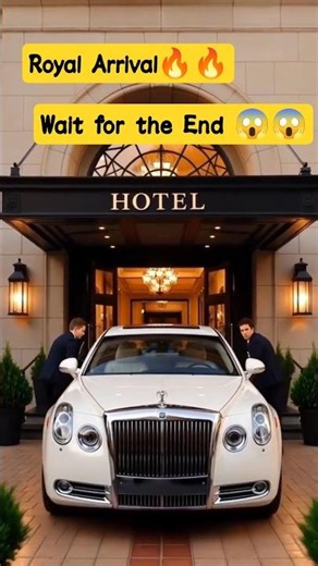 Luxury White Rolls Royce Parked at Grand Hotel Entrance !#luxury #rollsroyce #cars #viralvideo #car