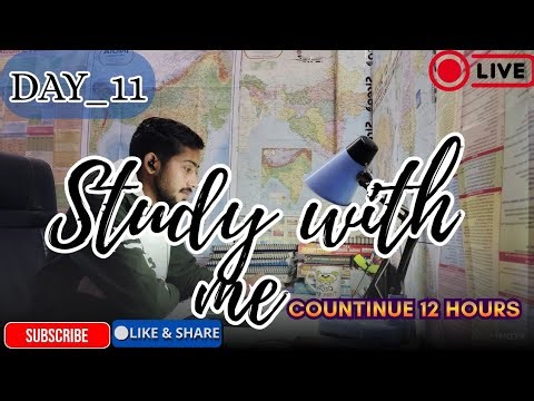study with me 12 hours Live #upsc #neet #ssc #all exam