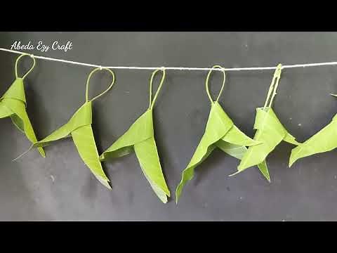Easy Door Hanging Torna with mango leaves | decorative ideas | mango leaf door decoration