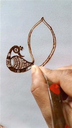 Beautiful Peacock Henna Design 🦚✨ #MehendiArt #Shorts