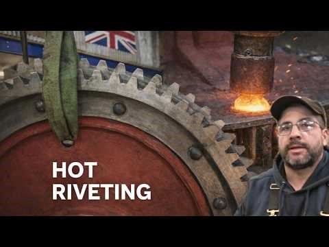 Hot Riveting a Gear Ring the Traditional Way | Steam Engine Restoration!!!