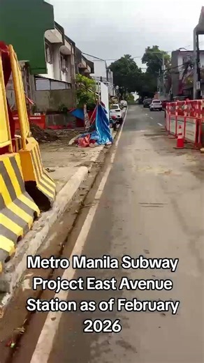 Metro Manila Subway Project East Avenue Station as of February 2026. #metromanila #subway #mrt
