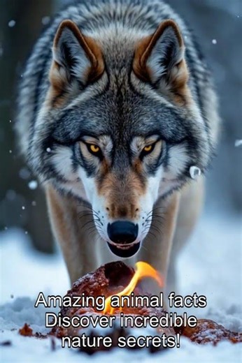 Gray Wolf Eats 20lbs! 🐺 #Shorts