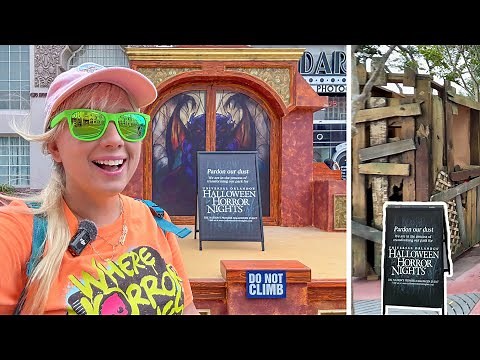 The FIRST HHN 2025 SCARE ZONE SETS & Props Appear in Universal Studios!!