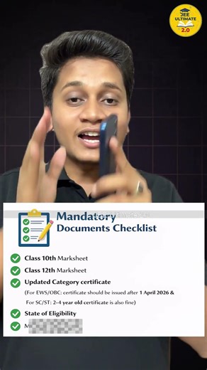JoSAA 2026 Mandatory Documents 📄