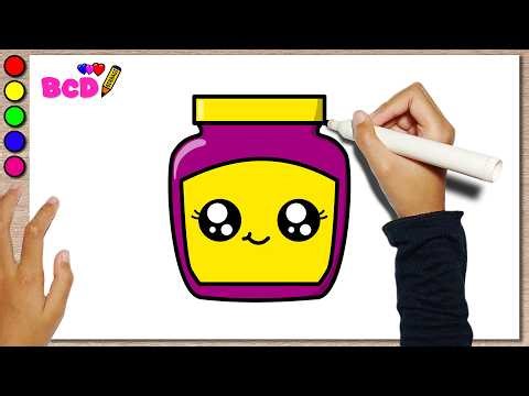How to Draw Cute Jam Jar - Easy and Fun Jam Jar Drawing #drawing
