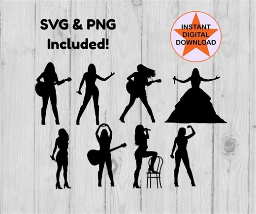 Singer Svg, Tour Silhouette Svg, Singer With Guitar Png, Cricut Friendly, T-shirt Design. - Etsy