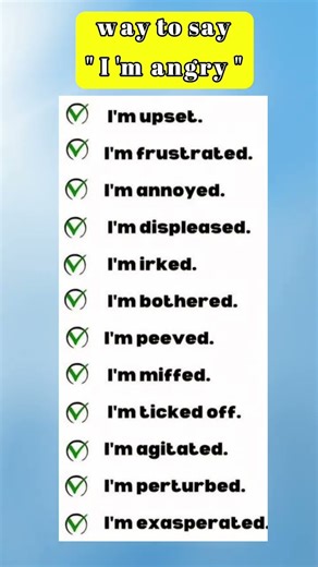 Stop Saying “Angry” ❌ Use These Words Instead #spokenenglish #learnenglish