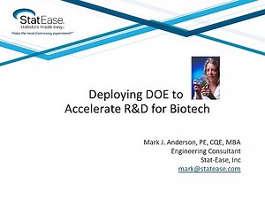 Deploying DOE to Accelerate R&D for Biotech
