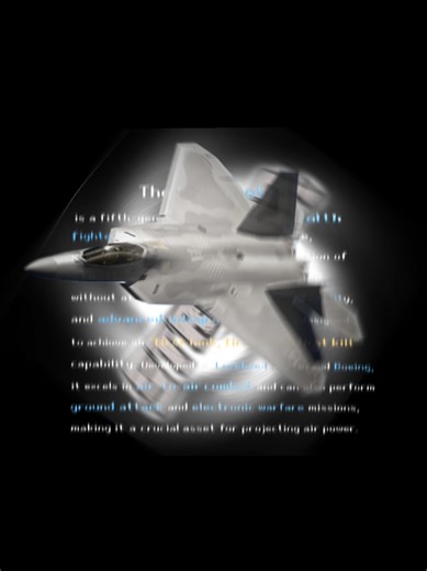 The F-22 Raptor is a fifth-generation, twin-engine stealth fighter jet used by the U.S. Air Force, renowned for its unmatched combination of stealth, supercruise (supersonic flight without afterburners), extreme maneuverability, and advanced integrated avionics, designed to achieve air dominance through a