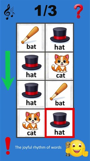 Saying rhyming words correctly without getting confused is fun