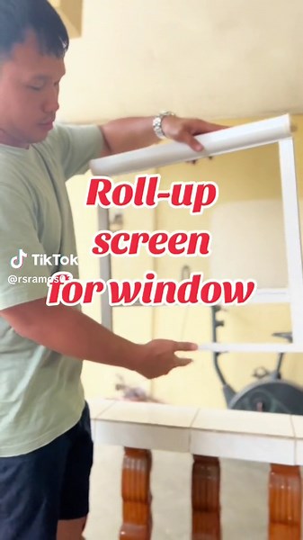 Roll-up screen for window. #fyp #aluminumwindows #screenwindow #rollupscreenwindow #aluminumworks #MarauoyGlassandAluminumServices #LipaBatangas #glassandaluminumworksph #glassandaluminumworkslipa #glassandaluminumworksbatangas