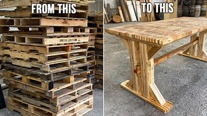 873K views · 7.6K reactions | Transforming These Pallets Into a Unique Farmhouse Table #diy #woodworker #woodworking | West Coast Boards | Facebook