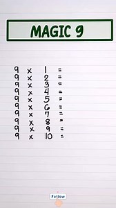 8.9K views · 88 reactions | Magic 9‼️‼️ #Math #mathmadeeasy #mathteachergon #mathdrill #QuizTime | Math Tutorials | Facebook