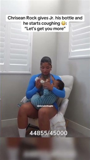 This Pediasure Is Making Me Cough! Chrisean Rock Gives Jr. His Bottle, Starts Coughing #chriseanrock