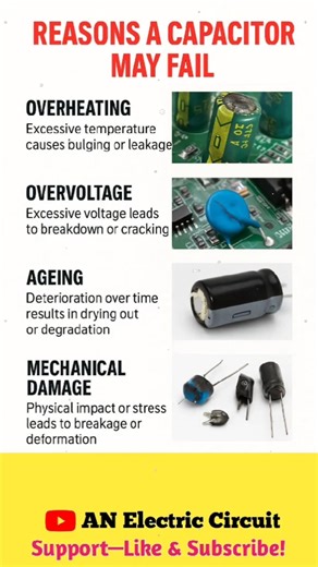 Reasons a Capacitor May Fail | #shortsfeed #electronic #electroniccomponent