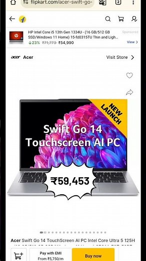 💥 Acer Swift Go 14 TouchScreen AI Laptop