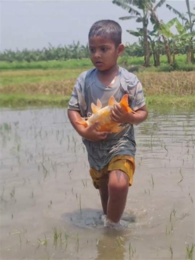 Kid vs Giant River Fish #fishing #fish