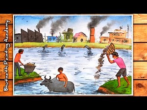 water pollution drawing