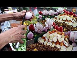 Mahabub Vai Famous Chana Masala Chaat Wala in Bangladesh, Amazing Knife Skills! Bd Food