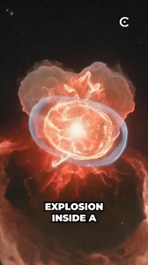 Two neutron stars colliding inside a gas cloud. | Cosmoknowledge